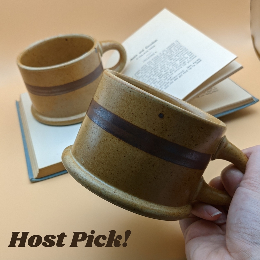 🍁Fall HP!🍁VTG Japanese Dansk Stoneware Mugs (Pair) Designed by Niels Refsgaard